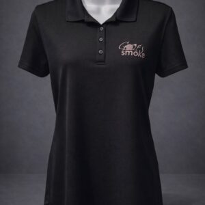 Women’s Polo Black w/Rose Gold Stitch