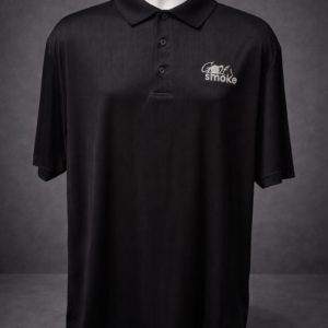 Men’s Polo Black w/White stitch