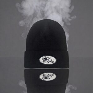 Men’s Beanie Black w/White Stitch - One size fits all