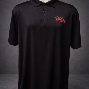 Men’s Polo Black w/Red Stitch