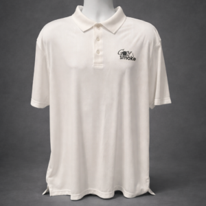 Men's Polo White w/Black Stitch