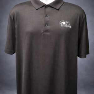 Men’s Polo Grey w/White Stitch