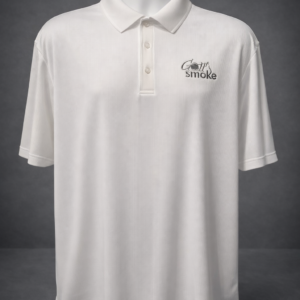 Men’s Polo White w/Gray Stitch