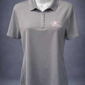 Women’s Polo Grey w/Pink Stitch