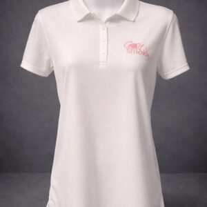 Women’s Polo White w/Pink Stitch
