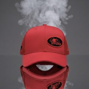 Men’s Trucker Hat Red w/Black Stitch - Adjustable