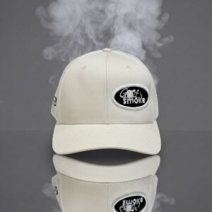 Men’s Trucker Hat White w/Black Stitch - Adjustable